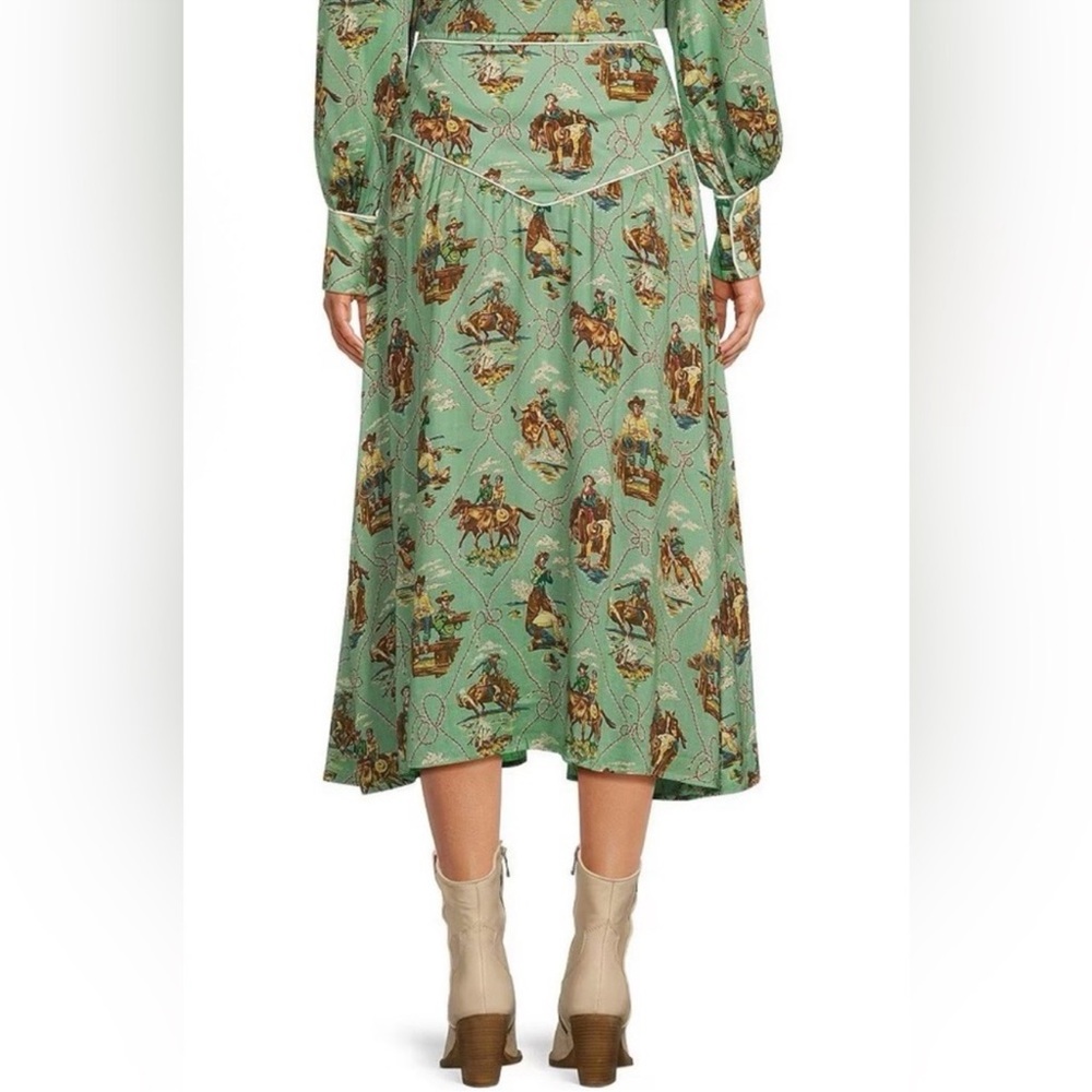 NWT Double D Ranch Romance & Rustlers Printed Midi Skirt - Picture 2 of 6